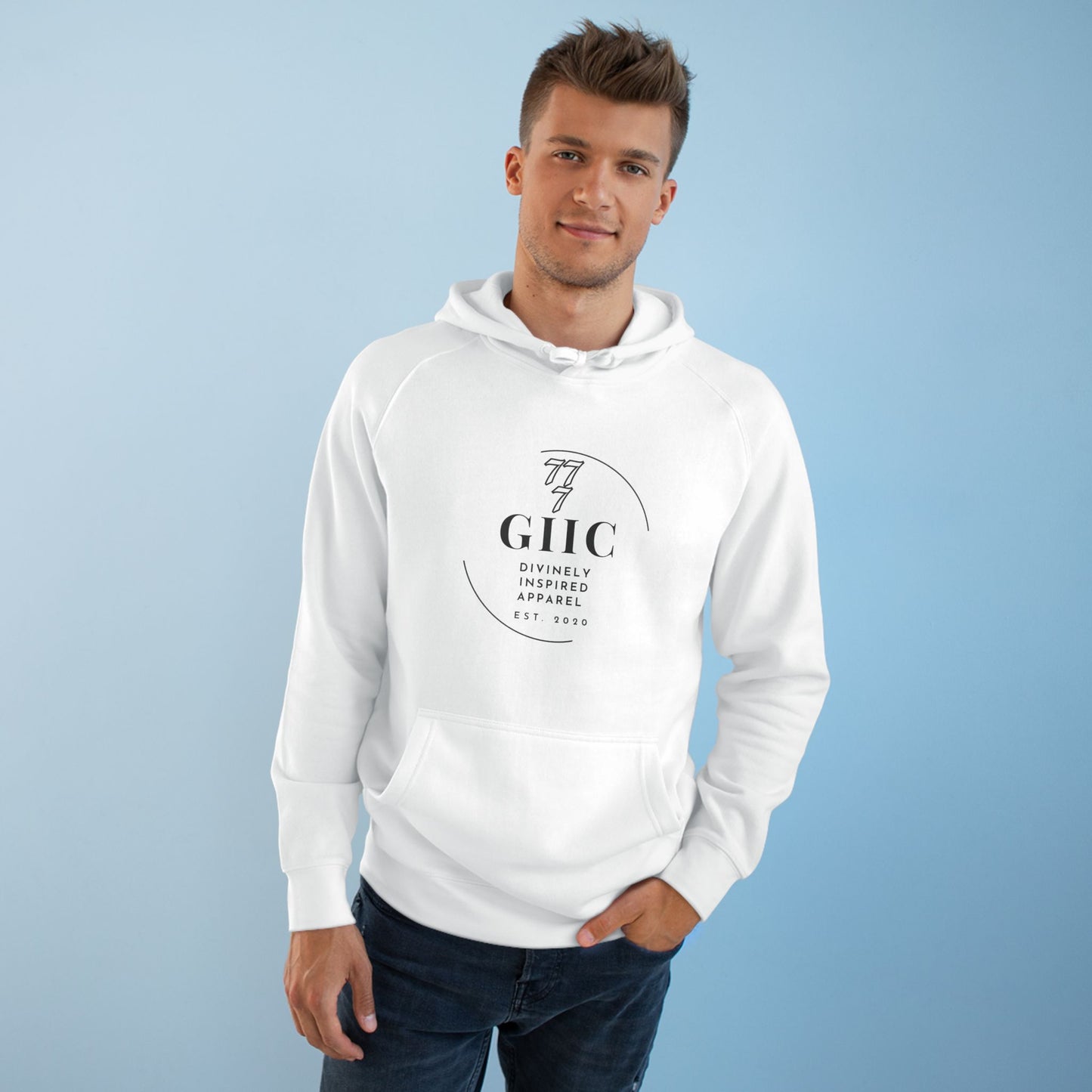 GIIC777 Classic Pullover Hoodie — White